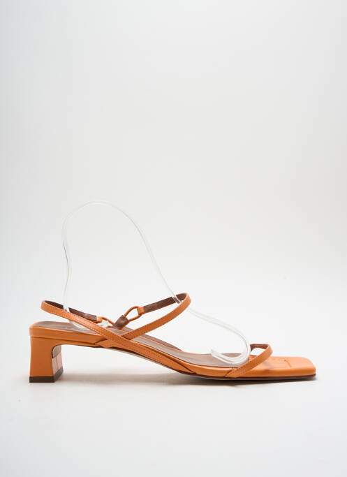 Sandales/Nu pieds orange SARENZA pour femme
