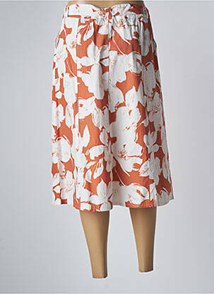 Jupe mi-longue orange DEVERNOIS femme