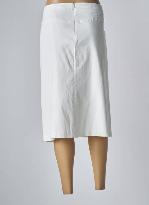 Jupe mi-longue blanc DEVERNOIS pour femme