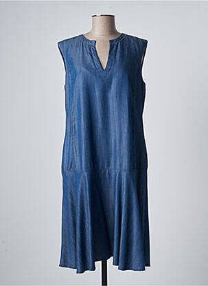 Robe mi-longue bleu DEVERNOIS femme
