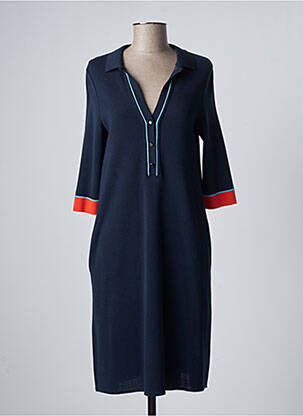 Robe mi-longue bleu DEVERNOIS femme