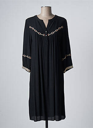 Robe mi-longue noir DEVERNOIS femme