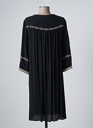 Robe mi-longue noir DEVERNOIS femme