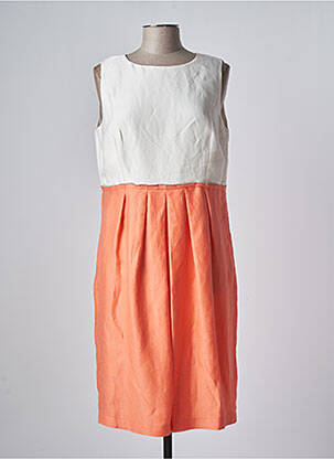 Robe mi-longue orange DEVERNOIS femme