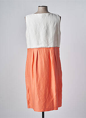 Robe mi-longue orange DEVERNOIS femme