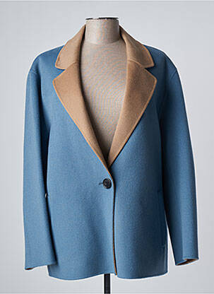 Manteau court bleu DEVERNOIS femme