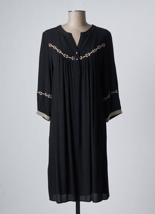 Robe mi-longue noir DEVERNOIS pour femme