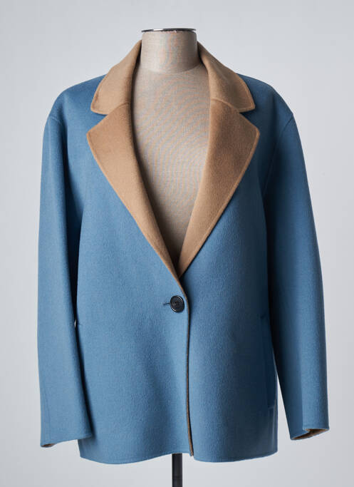 Manteau court bleu DEVERNOIS pour femme