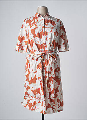 Robe mi-longue orange DEVERNOIS femme