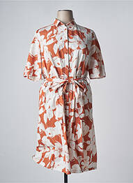 Robe mi-longue orange DEVERNOIS femme