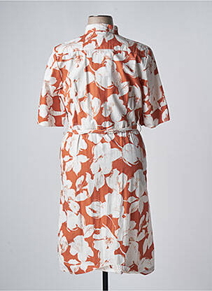 Robe mi-longue orange DEVERNOIS femme