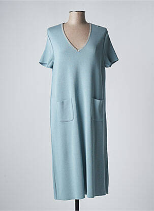 Robe longue bleu DEVERNOIS femme