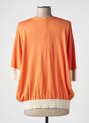 Gilet manches courtes orange DEVERNOIS femme