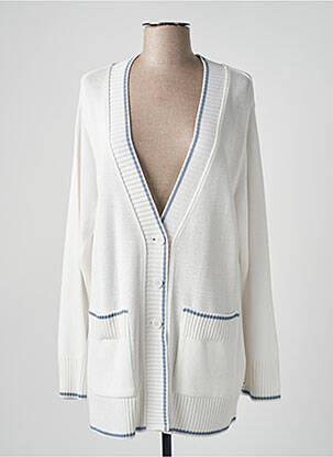 Gilet manches longues blanc DEVERNOIS femme