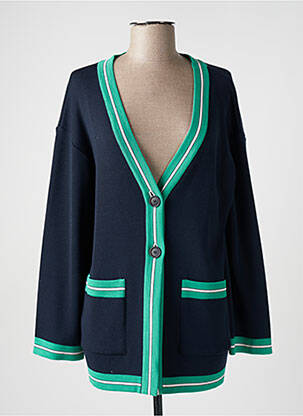 Gilet manches longues bleu DEVERNOIS femme