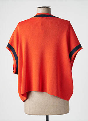 Gilet manches courtes orange DEVERNOIS femme