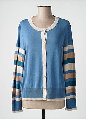 Gilet manches longues bleu DEVERNOIS femme