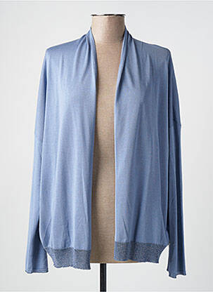 Gilet manches longues bleu DEVERNOIS femme