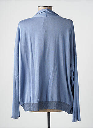 Gilet manches longues bleu DEVERNOIS femme