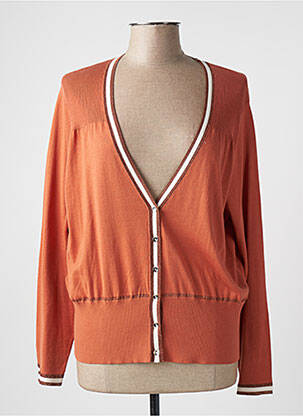 Gilet manches longues rose DEVERNOIS femme