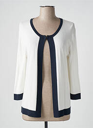 Gilet manches longues beige DEVERNOIS femme