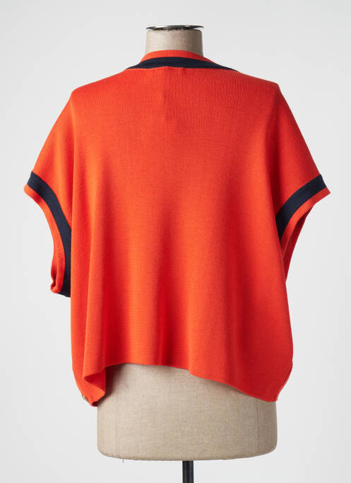 Gilet manches courtes orange DEVERNOIS pour femme