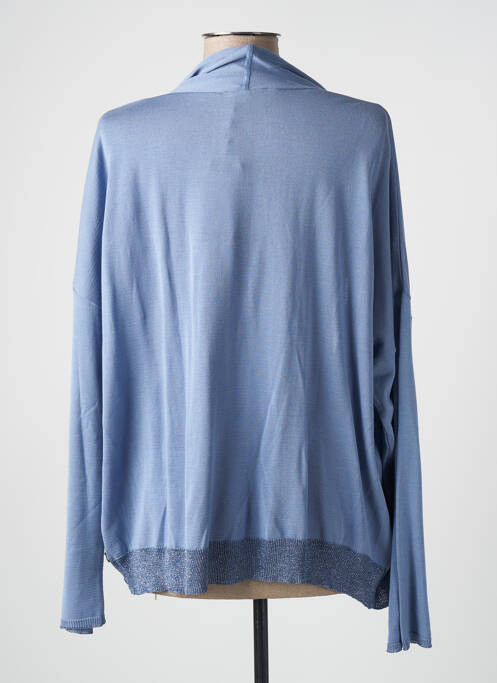 Gilet manches longues bleu DEVERNOIS pour femme