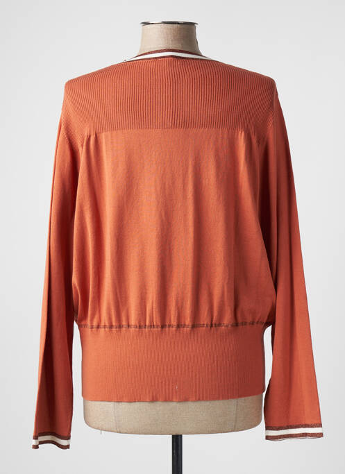 Gilet manches longues rose DEVERNOIS femme