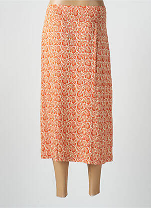 Jupe longue orange DEVERNOIS femme