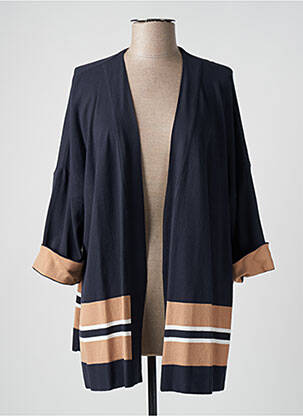Gilet manches courtes bleu DEVERNOIS femme