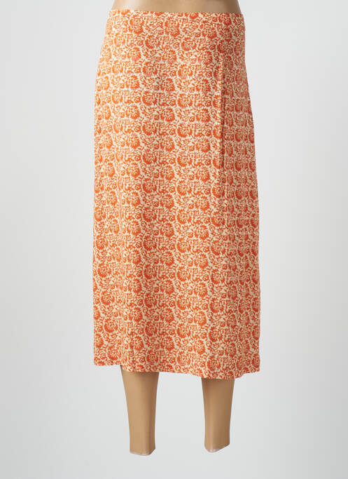 Jupe longue orange DEVERNOIS pour femme