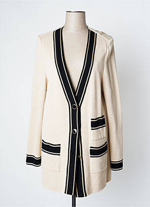 Gilet manches longues beige DEVERNOIS femme