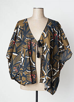 Veste kimono vert DEVERNOIS femme