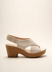 Sandales/Nu pieds blanc CLARKS pour femme seconde vue