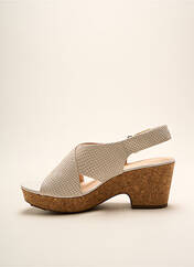 Sandales/Nu pieds blanc CLARKS pour femme seconde vue