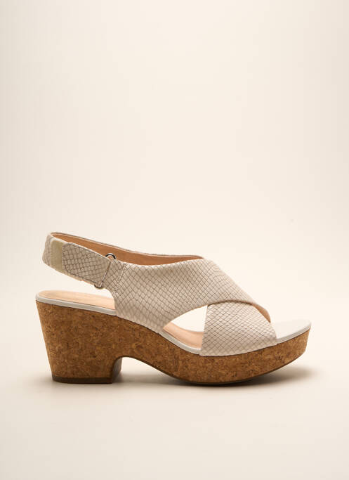 Sandales/Nu pieds blanc CLARKS pour femme