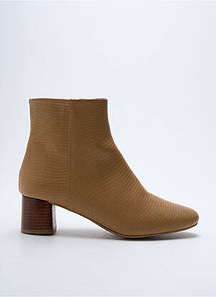 Bottines/Boots beige ANAKI pour femme