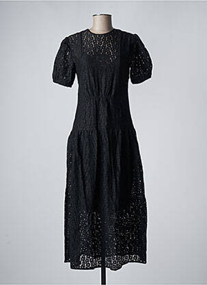 Robe mi-longue noir SAMSOE & SAMSOE femme