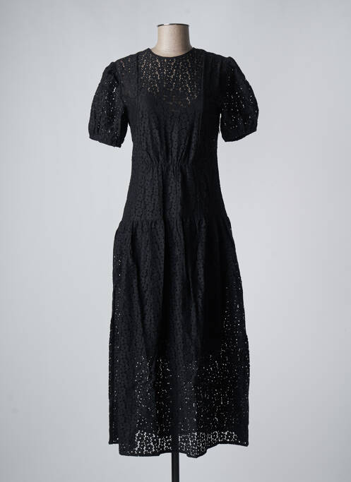 Robe mi-longue noir SAMSOE & SAMSOE pour femme