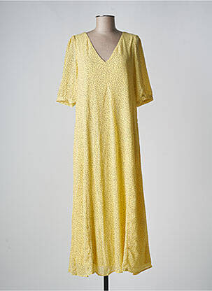 Robe longue jaune MSCH COPENHAGEN femme