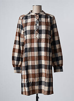 Robe courte marron OBJECT femme