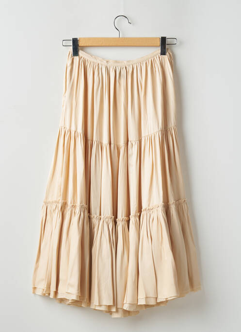 Jupe mi-longue beige LAURENCE BRAS pour femme