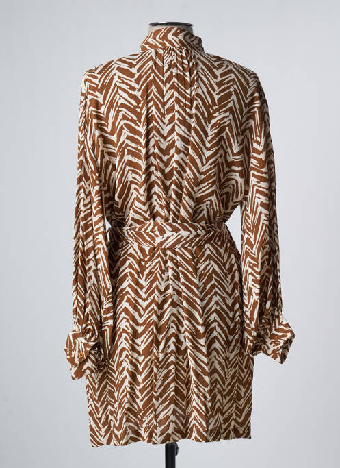 Robe courte marron ATTIC AND BARN pour femme