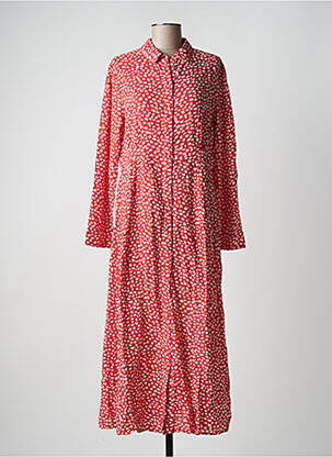 Robe longue rouge PIECES femme