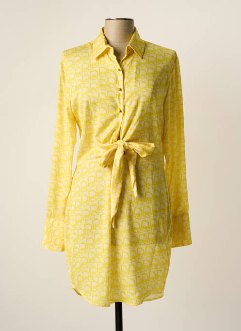 Robe courte jaune RECC pour femme