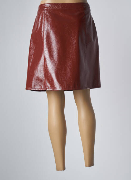 Jupe courte marron LA PETITE FRANCAISE pour femme