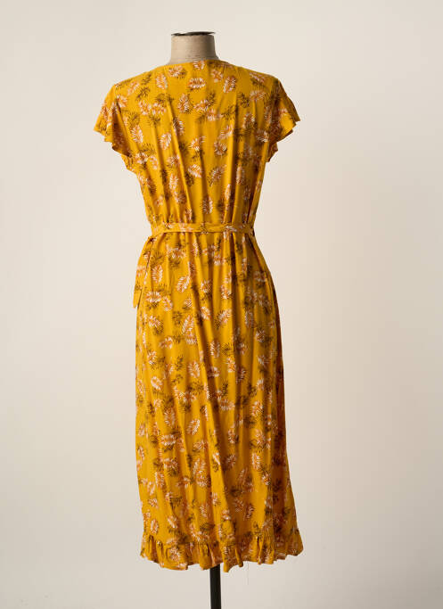 Robe mi-longue jaune VILA pour femme