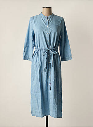 Robe mi-longue bleu MOSS COPENHAGEN pour femme