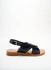 Sandales/Nu pieds noir COULEUR POURPRE pour femme seconde vue