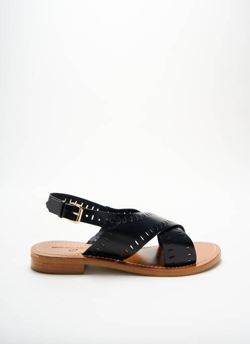 Sandales/Nu pieds noir COULEUR POURPRE pour femme